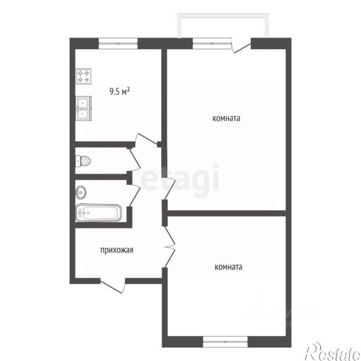 2-комн квартира ул Ковровская, 1а,  д. 1а