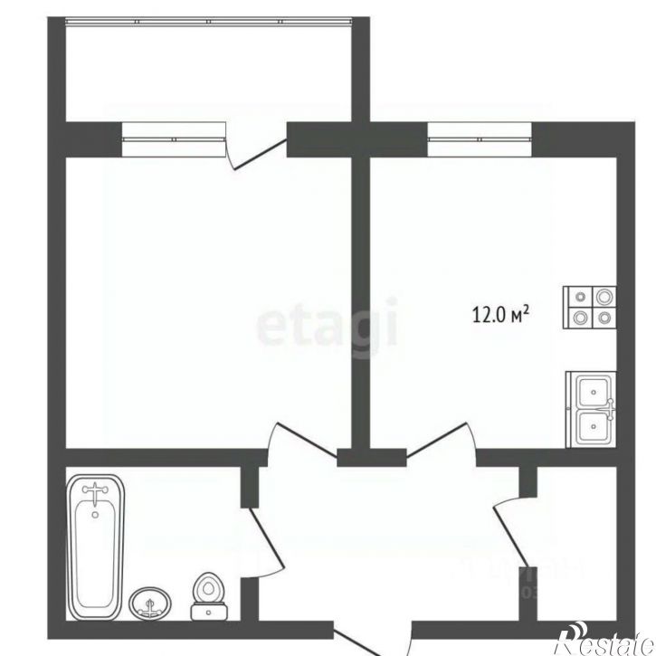 1-комн квартира ул Каштановая, 26,  д. 26