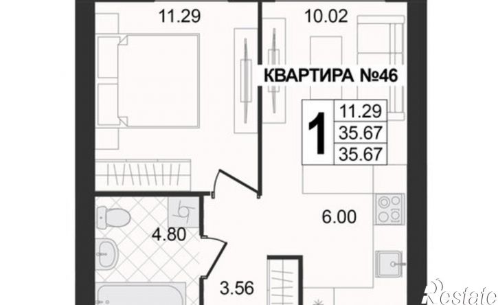 1-комн квартира в новом доме ул 5-я Новослободская, 4,  д. 4