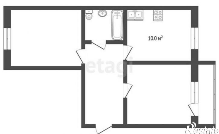 2-комн квартира ул Комсомольская, 70,  д. 70