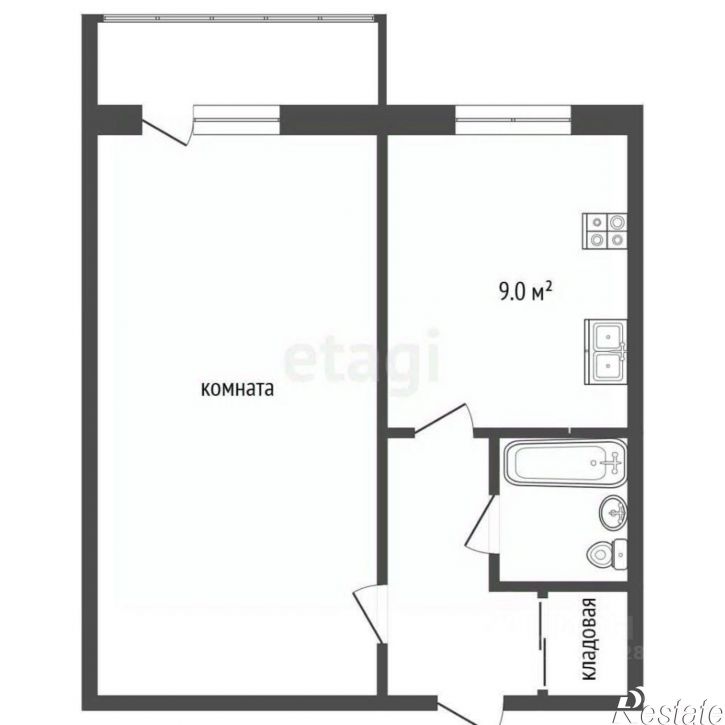 1-комн квартира ул Трудовая, 21,  д. 21