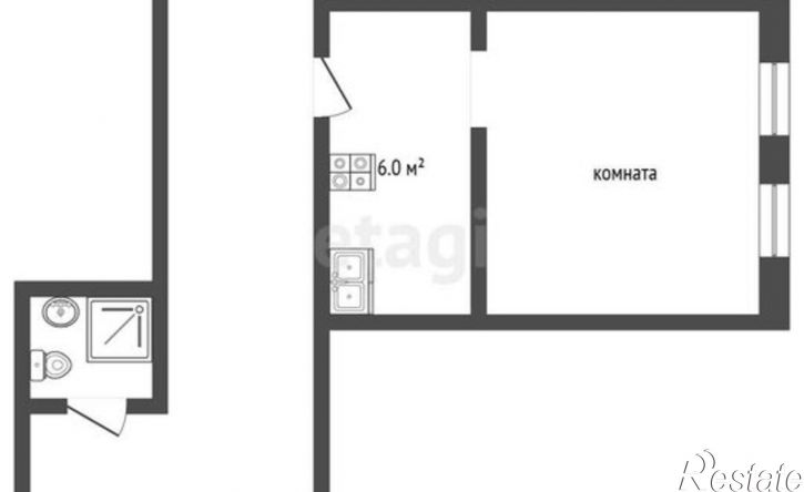1-комн квартира ул Войкова, 2а,  д. 2а