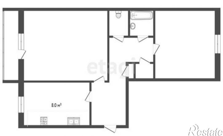 2-комн квартира ул Орловская, 25а,  д. 25а