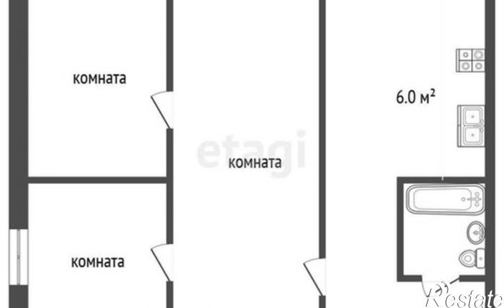 2-комн квартира ул Чкалова, 5А,  д. 5А