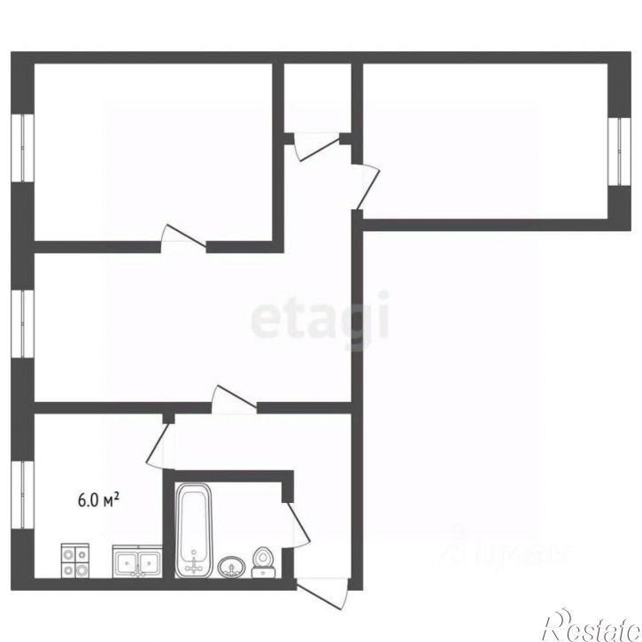 3-комн квартира округ Муром, Муром