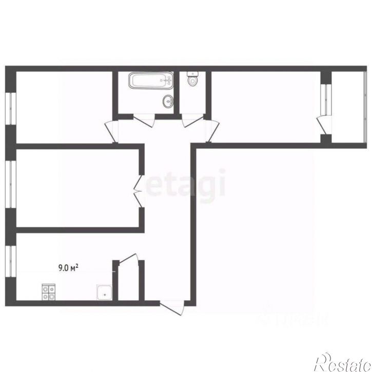 3-комн квартира ул Воровского, 90,  д. 90