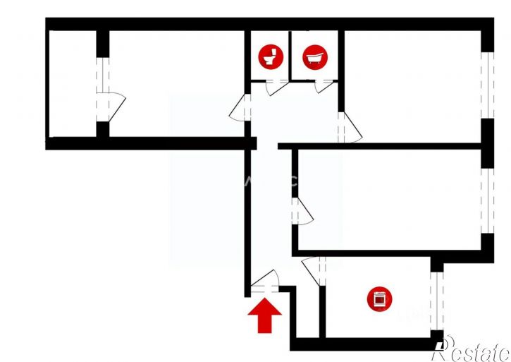 3-комн квартира ул Энгельса, 1а,  д. 1а