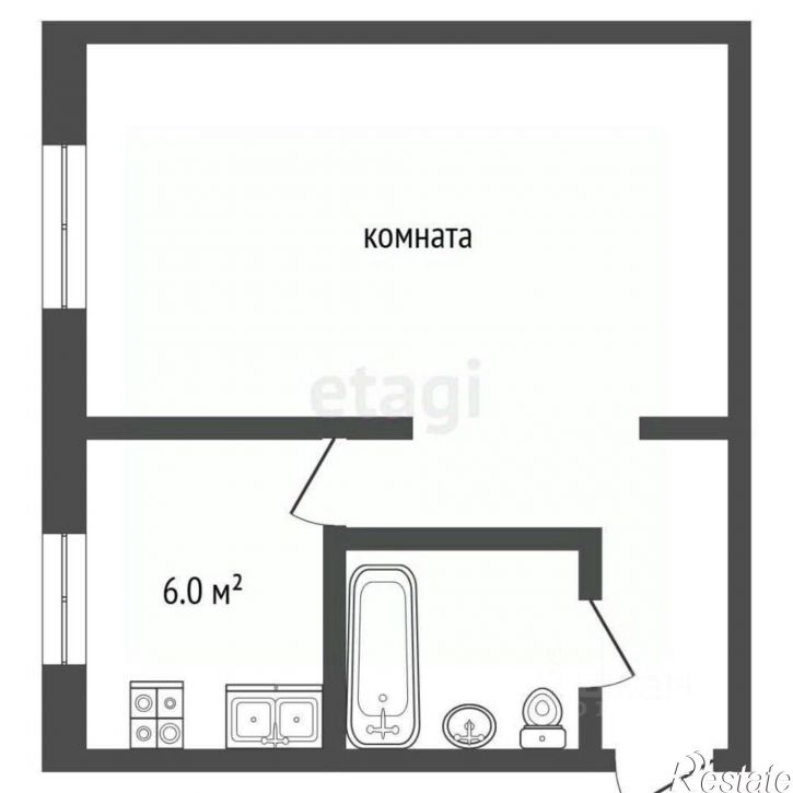 1-комн квартира ул Озерная, 5,  д. 5
