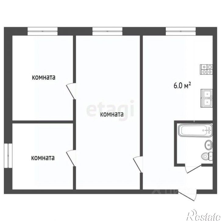 2-комн квартира улица Чкалова, 5А,  д. 5А