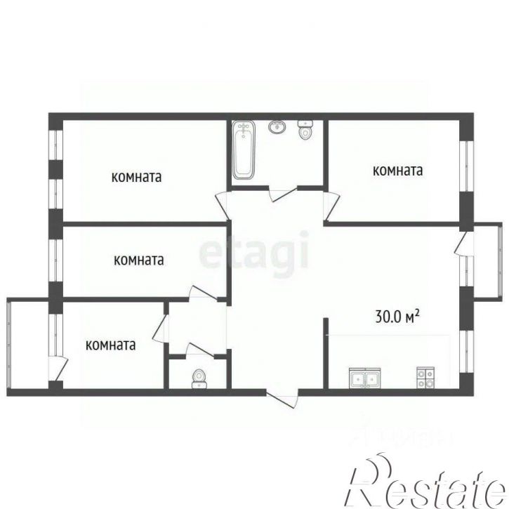 4-комн квартира Кленовая улица, 36,  д. 36