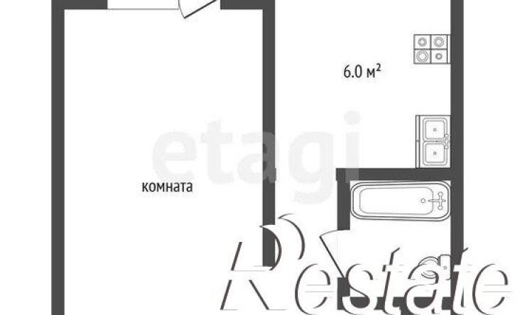1-комн квартира Московская улица, 54,  д. 54